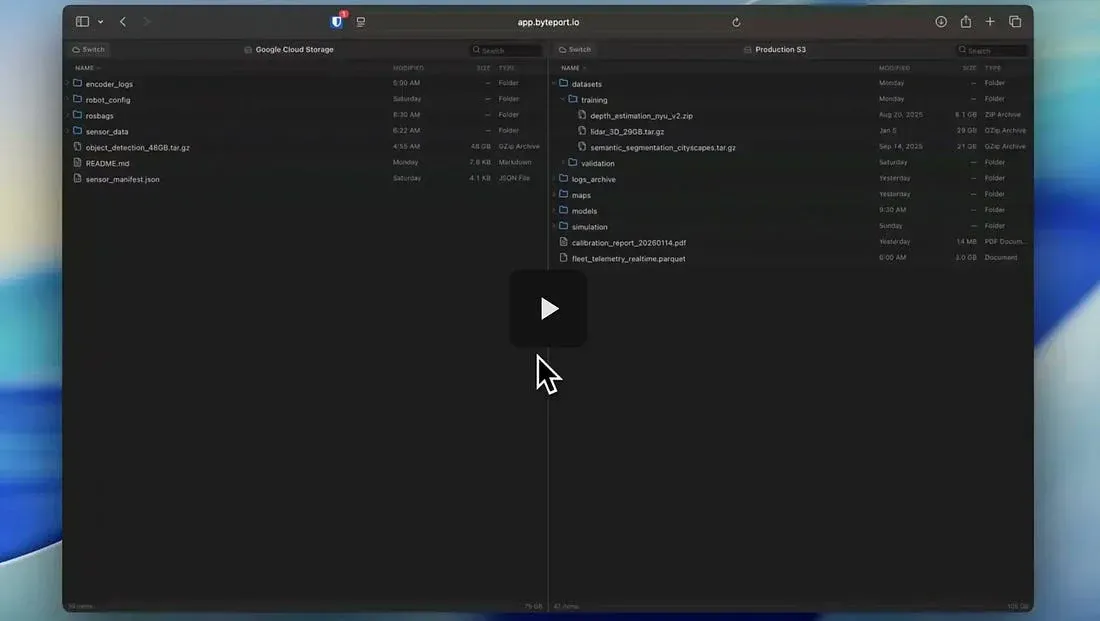 Byteport file-transfer demo video poster